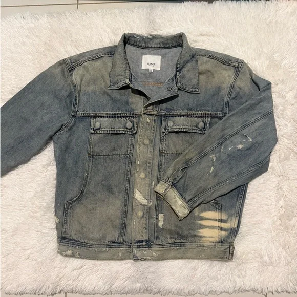 HUDSON Blue Vintage Trucker Jacket Size XL Men’s - Picture 6 of 12